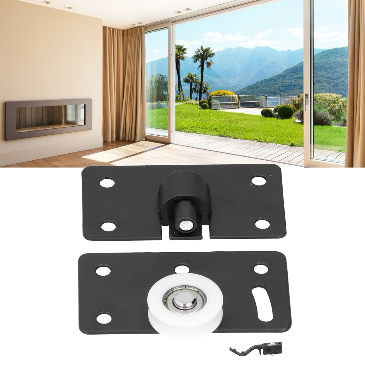 Sliding Door Wheel Wardrobe Cabinet Closet Furniture Grooved Wheel Sliding Door Hardware