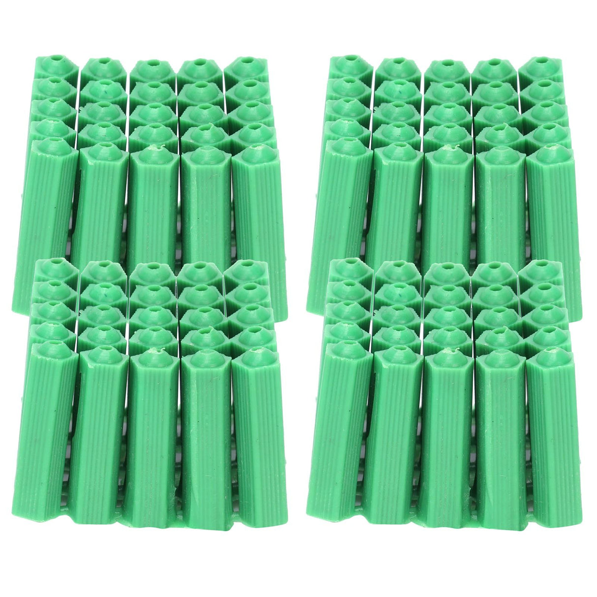100Pcs M6 Expansion Pipe Plastic Wall Plug Fixing Expansion Tube Accessory Green