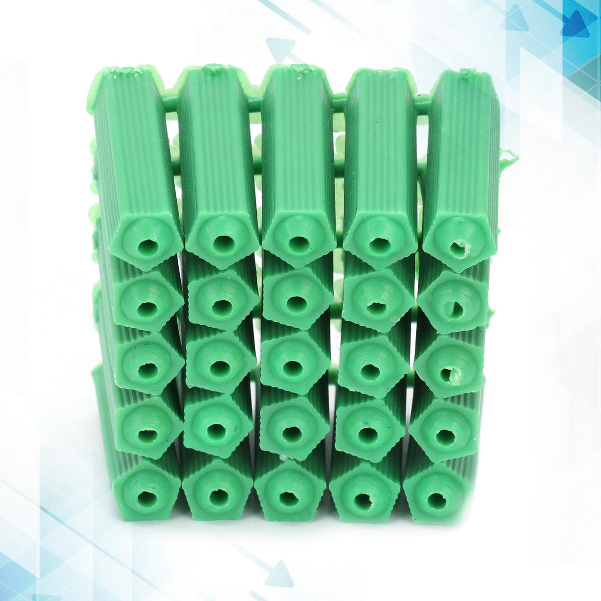 100Pcs M6 Expansion Pipe Plastic Wall Plug Fixing Expansion Tube Accessory Green