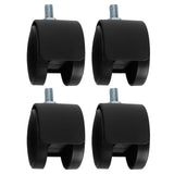 4Pcs 2in Caster Waterproof 360 Degree Rotatable Universal Wheels for Cabinet Trolley - 45-Degree Angle