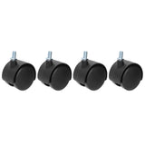 4Pcs 2in Caster Waterproof 360 Degree Rotatable Universal Wheels for Cabinet Trolley - Low Angle