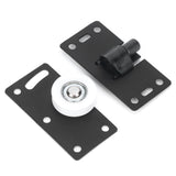 Sliding Door Wheel Set Cold Rolled Steel Door Pulley Hardware for Cabinet Closet Wardrobe - Side View