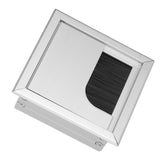 Aluminium Alloy Desk Grommet Table Wire Organizer with Hairbrush for Home and Office