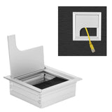 Aluminium Alloy Desk Grommet Table Wire Organizer with Hairbrush for Home and Office - Extra Image