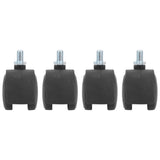 4Pcs 1.5in Casters 360 Degree Rotatable Universal Plastic Wheel for Cabinet Chair