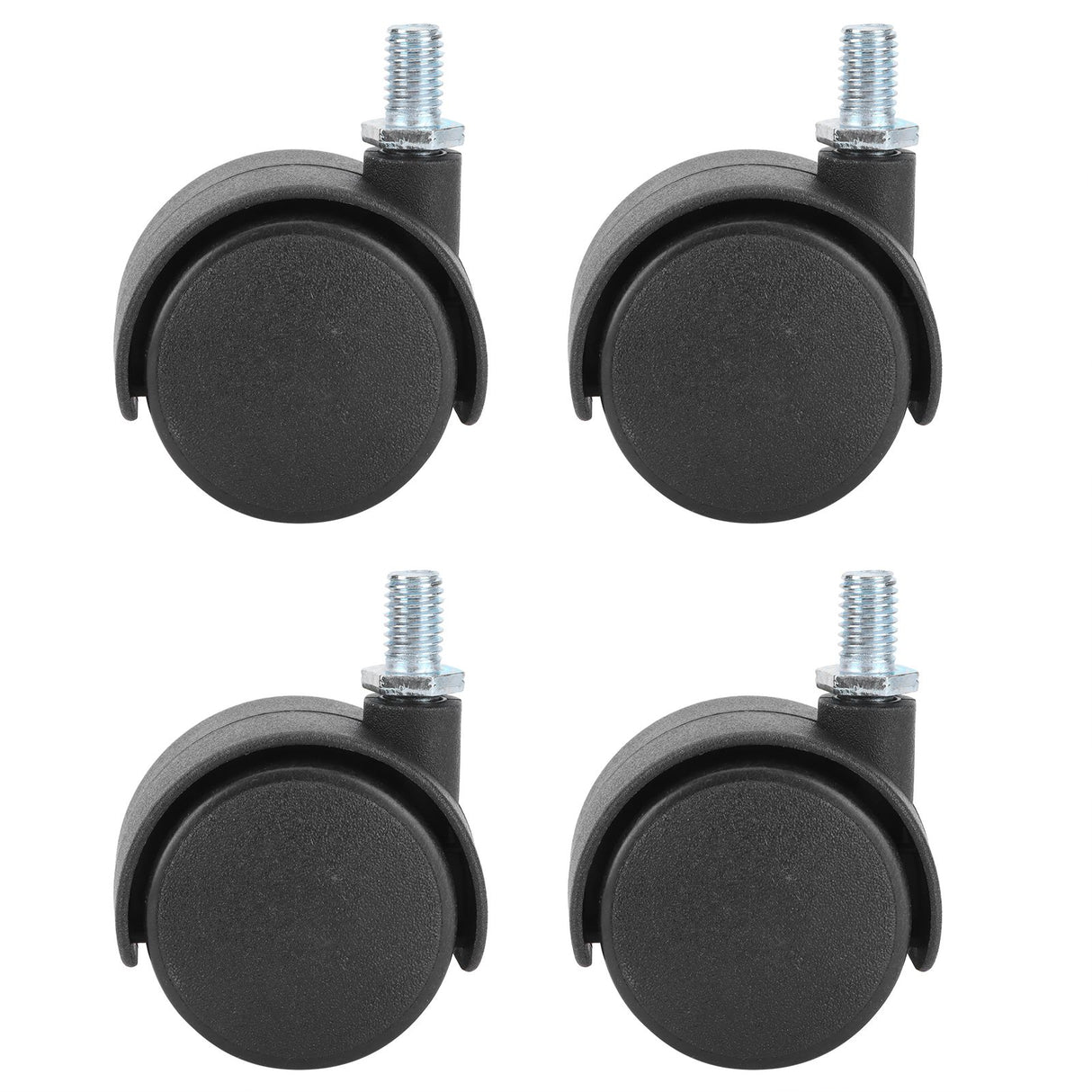 4Pcs 1.5in Casters 360 Degree Rotatable Universal Plastic Wheel for Cabinet Chair