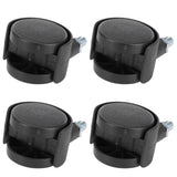 4Pcs 1.5in Casters 360 Degree Rotatable Universal Plastic Wheel for Cabinet Chair