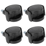 4Pcs 1.5in Casters 360 Degree Rotatable Universal Plastic Wheel for Cabinet Chair