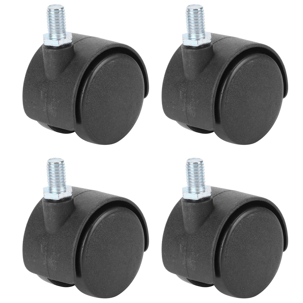 4Pcs 1.5in Casters 360 Degree Rotatable Universal Plastic Wheel for Cabinet Chair
