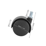 4Pcs 1.5in Casters 360 Degree Rotatable Universal Plastic Wheel for Cabinet Chair - Extra Image