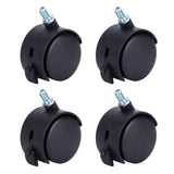 4Pcs 2in Universal Casters with Brake Mute 360 Degree Rotating Wheels Furniture Supply - Front View