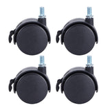 4Pcs 2in Universal Casters with Brake Mute 360 Degree Rotating Wheels Furniture Supply