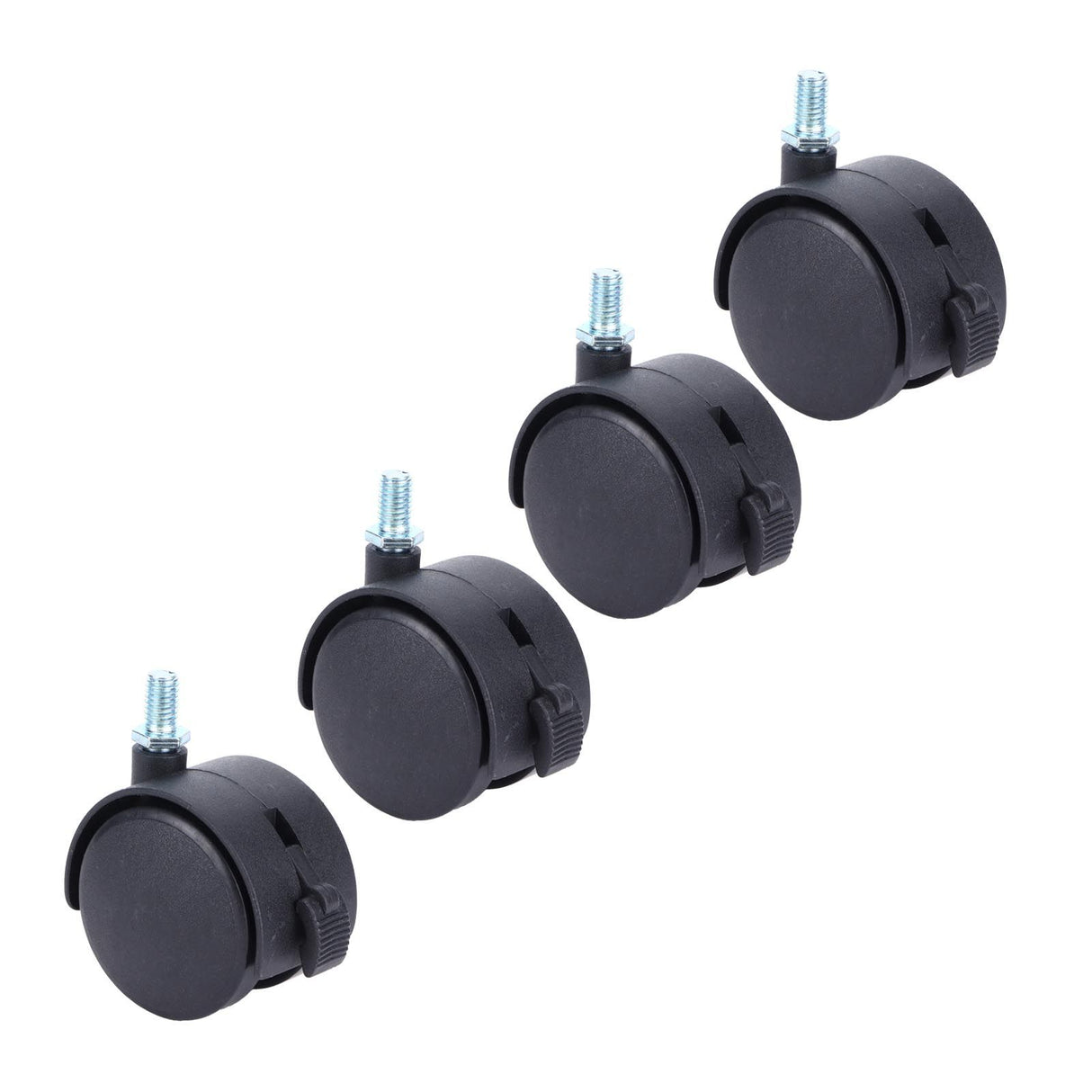 4Pcs 2in Universal Casters with Brake Mute 360 Degree Rotating Wheels Furniture Supply