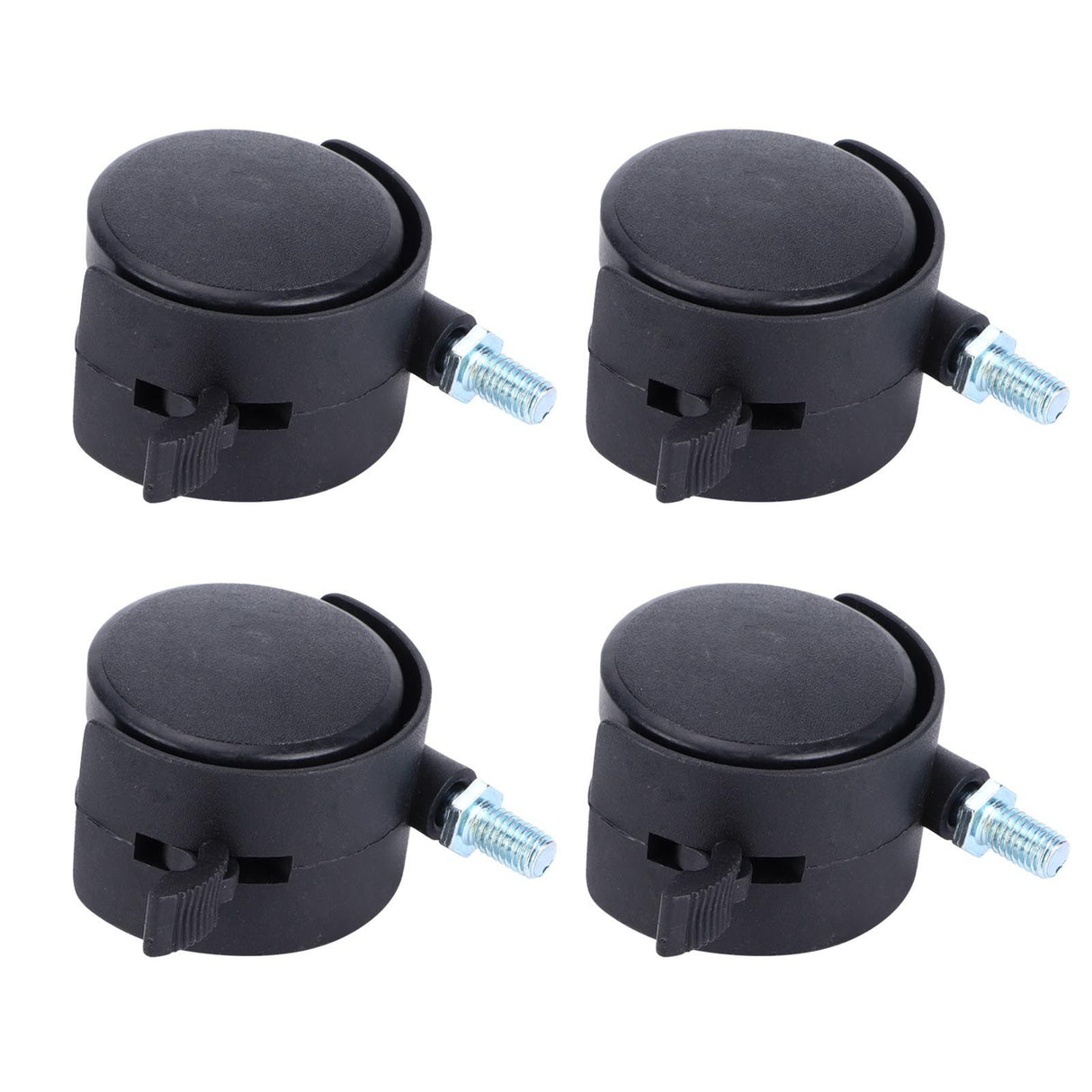 4Pcs 2in Universal Casters with Brake Mute 360 Degree Rotating Wheels Furniture Supply