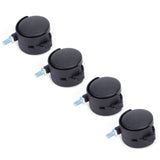 4Pcs 2in Universal Casters with Brake Mute 360 Degree Rotating Wheels Furniture Supply