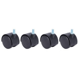 4Pcs 2in Universal Casters with Brake Mute 360 Degree Rotating Wheels Furniture Supply - Low Angle