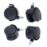 4Pcs 2in Universal Casters with Brake Mute 360 Degree Rotating Wheels Furniture Supply