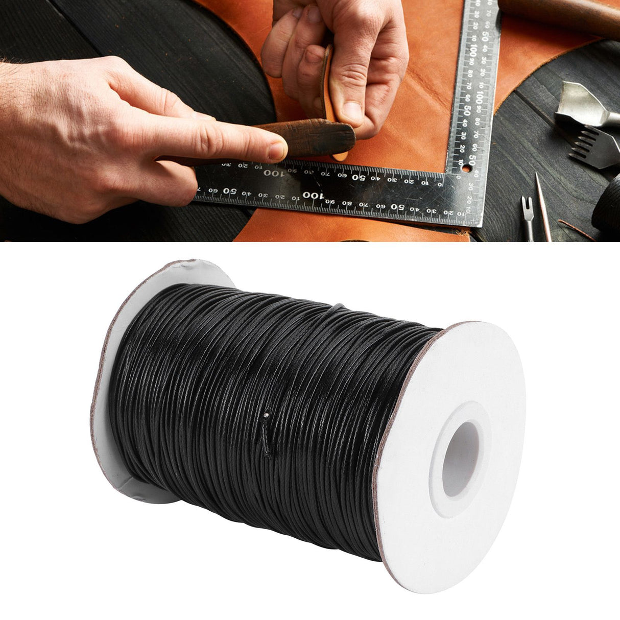 1mmx160m Wax Rope Environmentally Friendly DIY HandWoven Waterproof Waxed Wire Cord Thread
