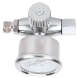 1/4in Spray Guns Air Pressure Regulator Pressure Regulating Adjusting Valve Gauge - Side View