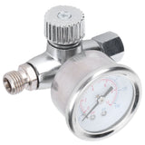 1/4in Spray Guns Air Pressure Regulator Pressure Regulating Adjusting Valve Gauge - 45-Degree Angle