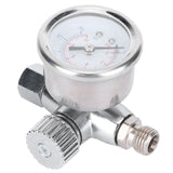 1/4in Spray Guns Air Pressure Regulator Pressure Regulating Adjusting Valve Gauge - Rear View