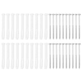 20Set Expansion Screw Tube Kit Cabinet Frame Fixing Wall Anchor Furniture Hardware
