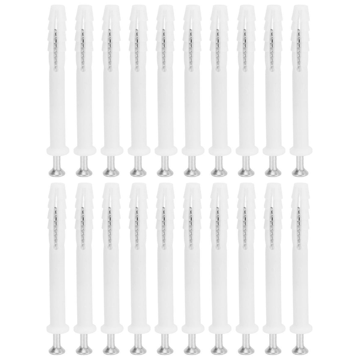 20Set Expansion Screw Tube Kit Cabinet Frame Fixing Wall Anchor Furniture Hardware