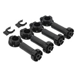 4Set Adjustable Cabinet Feet ABS Support Leg for Cupboard Closet Furnitures Black - Side View