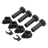 4Set Adjustable Cabinet Feet ABS Support Leg for Cupboard Closet Furnitures Black - Top-Down View