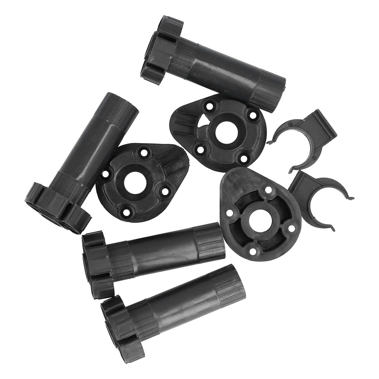 4Set Adjustable Cabinet Feet ABS Support Leg for Cupboard Closet Furnitures Black