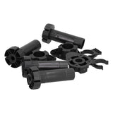 4Set Adjustable Cabinet Feet ABS Support Leg for Cupboard Closet Furnitures Black - Close-Up Angle