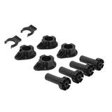 4Set Adjustable Cabinet Feet ABS Support Leg for Cupboard Closet Furnitures Black - Low Angle