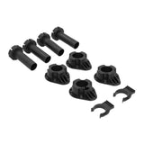 4Set Adjustable Cabinet Feet ABS Support Leg for Cupboard Closet Furnitures Black