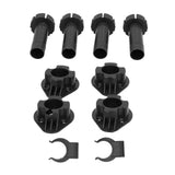 4Set Adjustable Cabinet Feet ABS Support Leg for Cupboard Closet Furnitures Black