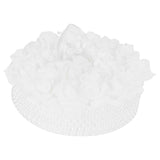 Ring Pillow Box Wedding with Ribbon Bowknot CakeShaped Pearl Rose Ceremony Supplies White(5905 ) - Close-Up Angle