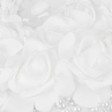 Ring Pillow Box Wedding with Ribbon Bowknot CakeShaped Pearl Rose Ceremony Supplies White(5905 )