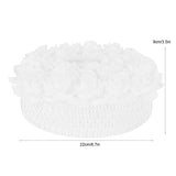 Ring Pillow Box Wedding with Ribbon Bowknot CakeShaped Pearl Rose Ceremony Supplies White(5905 )