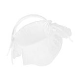 Flower Lace Basket White Romantic Flower Basket Candies Container Wedding Ceremony Decoration5709 Flower Basket L - Rear View