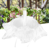 Flower Lace Basket White Romantic Flower Basket Candies Container Wedding Ceremony Decoration5709 Flower Basket L