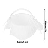Flower Lace Basket White Romantic Flower Basket Candies Container Wedding Ceremony Decoration5709 Flower Basket L