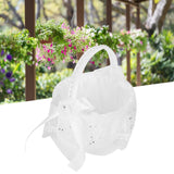 Flower Lace Basket White Romantic Flower Basket Candies Container Wedding Ceremony Decoration5707 Flower Basket L - Extra Image