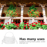Flower Lace Basket White Romantic Flower Basket Candies Container Wedding Ceremony Decoration5707 Flower Basket L