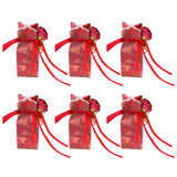 10 Set Candy Boxes Wedding Birthday Party Favor Gift Box with Ribbons DecorationRetro Flower Pattern - Rear View