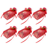 10 Set Candy Boxes Wedding Birthday Party Favor Gift Box with Ribbons DecorationRetro Flower Pattern - Low Angle