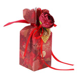 10 Set Candy Boxes Wedding Birthday Party Favor Gift Box with Ribbons DecorationRetro Flower Pattern - Extra Image