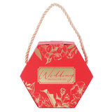 10 Set Candy Boxes Bags Hexagonal Chocolate Gift Boxes with Ropes for Wedding SuppliesRed - Extra Image