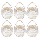 10 Set Candy Boxes Bags Hexagonal Chocolate Gift Boxes with Ropes for Wedding SuppliesMarble - 45-Degree Angle
