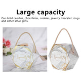 10 Set Candy Boxes Bags Hexagonal Chocolate Gift Boxes with Ropes for Wedding SuppliesMarble - Extra Image