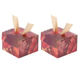 25 Sets Gift Candy Box for Party Christmas Birthdays European Weddings SuppliesEuropean Retro Flower Pattern(Golden Wing) S - Top-Down View