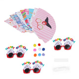 Birthday Funny Glasses and Foldable Party Cone Hats Birthday Supplies for Kids Adults